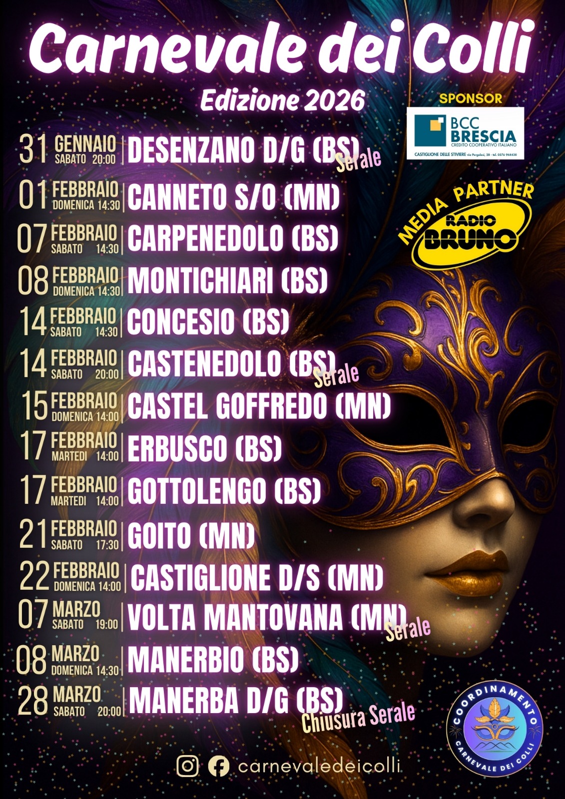 Carnevale dei Colli 2026