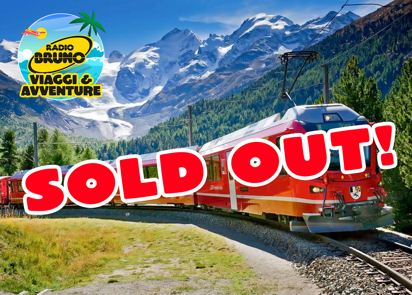 Con Radio Bruno tra lago e grandi Alpi: il Trenino Rosso del Bernina