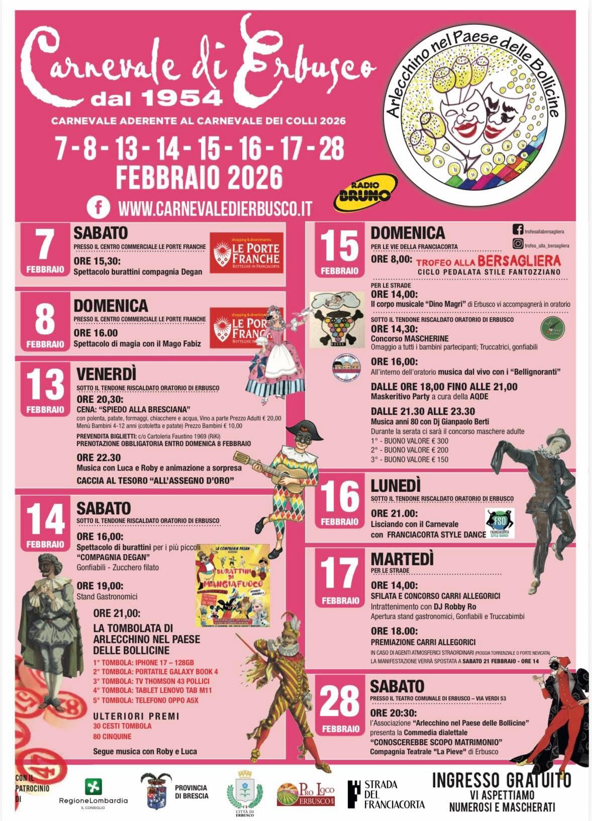 Carnevale di Erbusco – Dal 1954 una tradizione che continua!