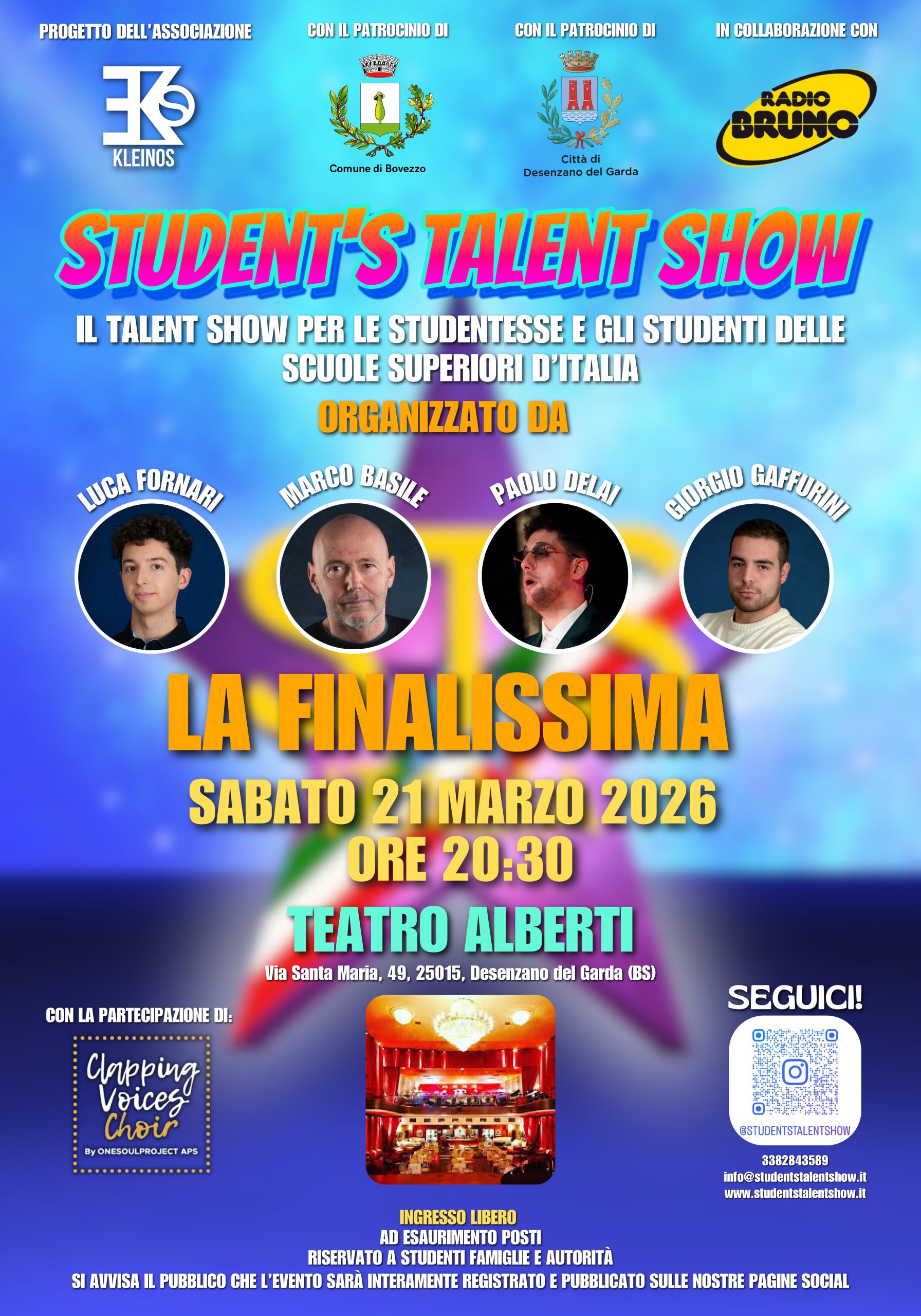 Torna lo Student’s Talent Show, il talent dedicato agli studenti e alle studentesse delle scuole superiori di tutta Italia