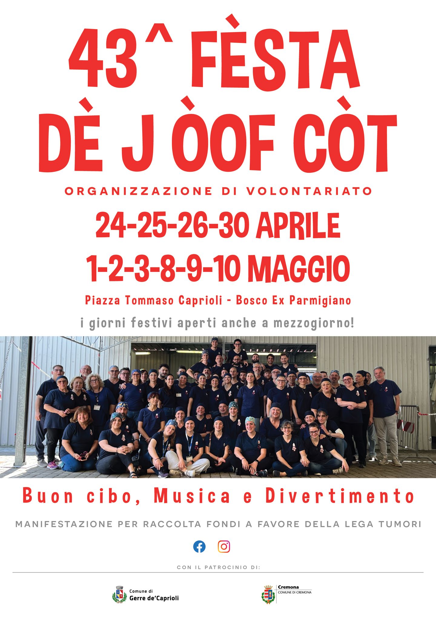 Torna la Fèsta dè j òof còt! Dal 24 aprile al 10 maggi