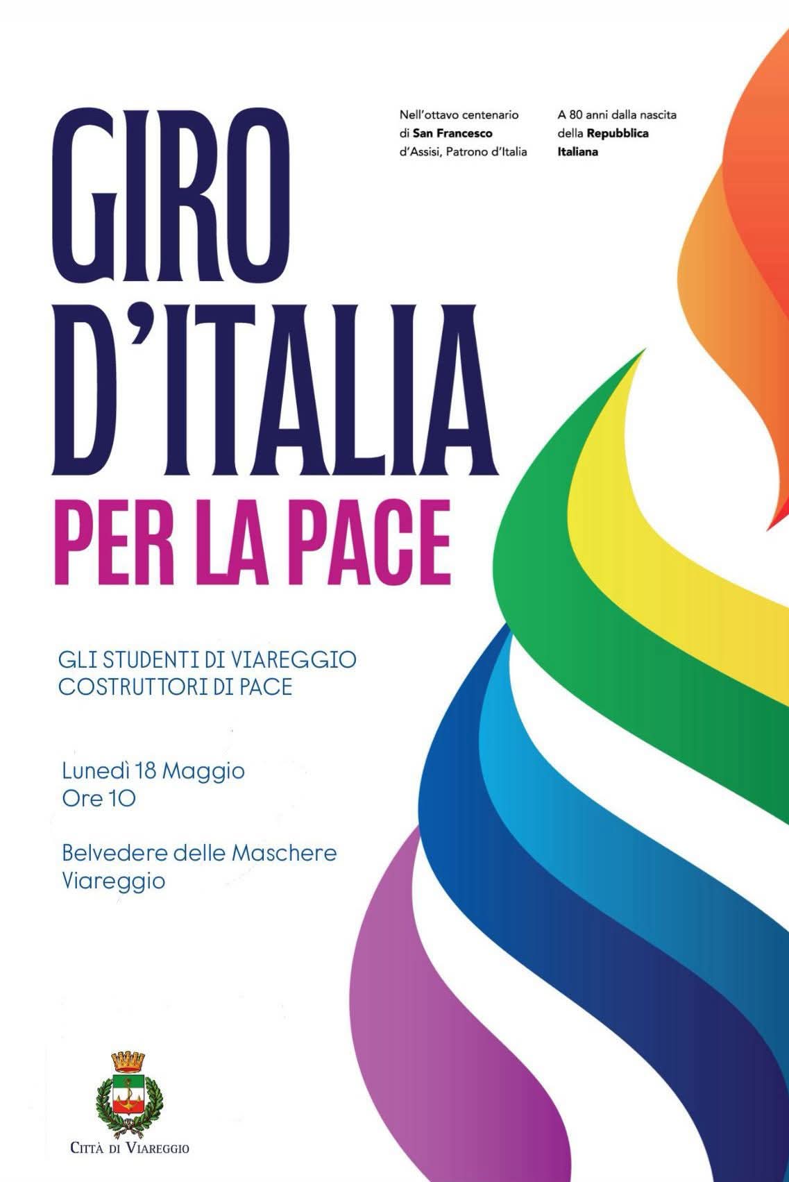 Giro per la pace a Viareggio