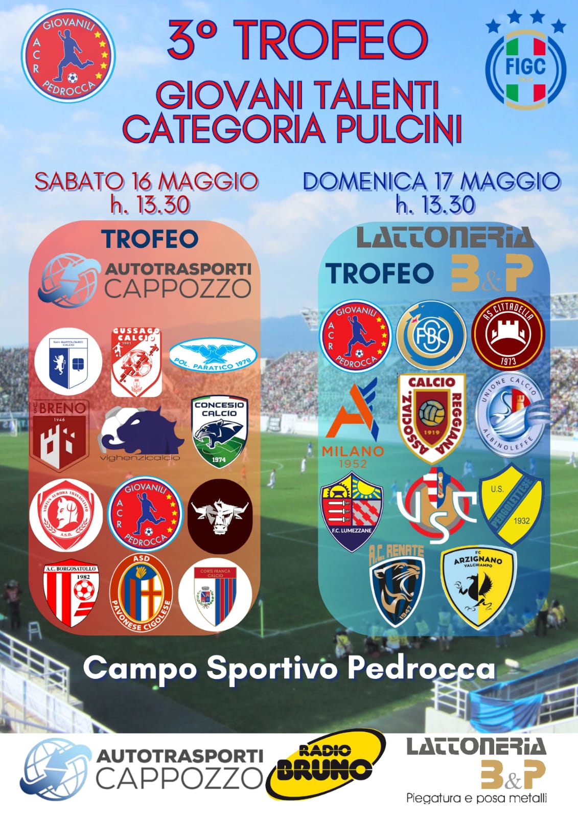 Sabato 16 e domenica 17 maggio: Trofeo dei Giovani Talenti – Categoria Pulcini ⚽