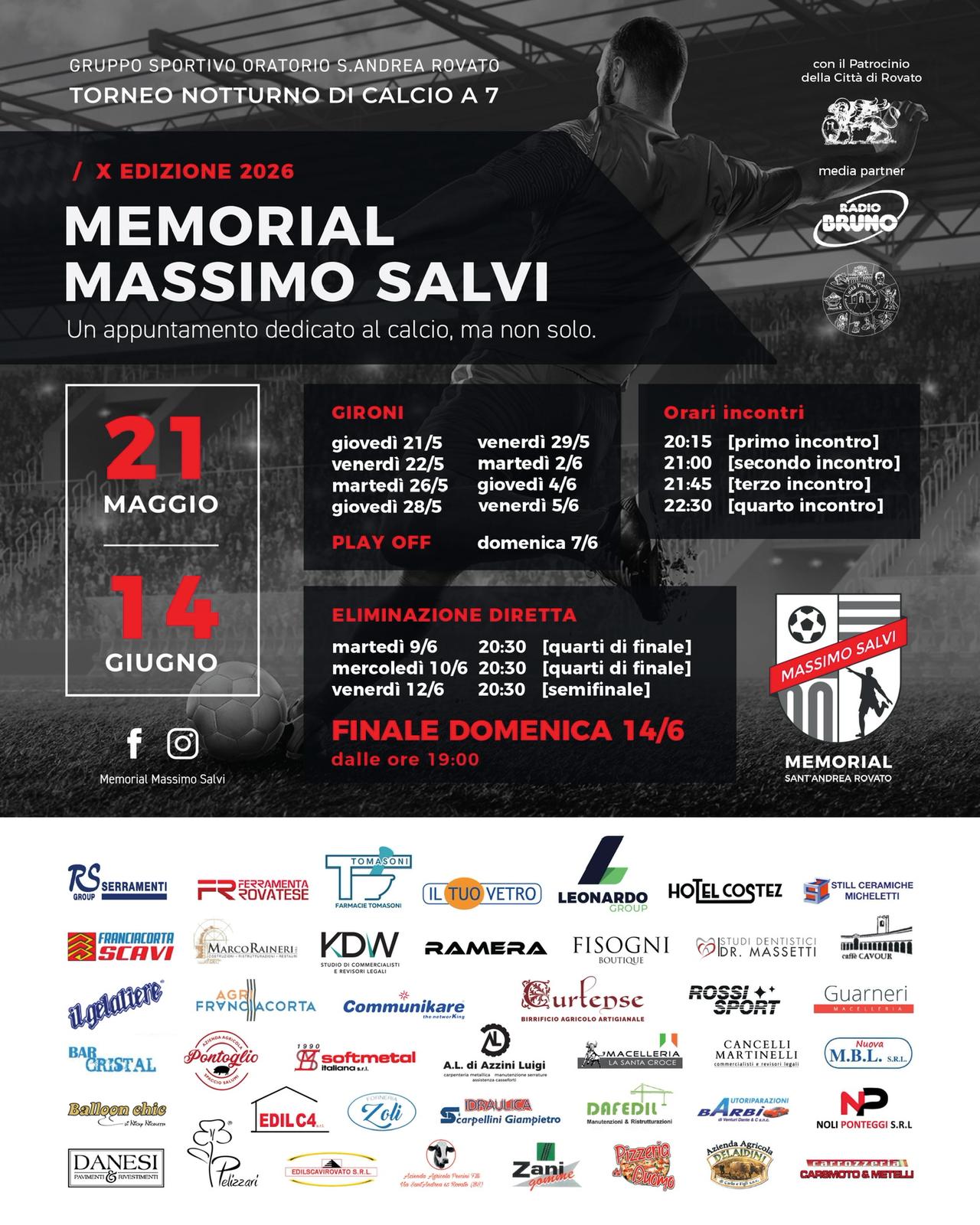 Torna il Memorial Massimo Salvi: al via la 10ª edizione dal 21 maggio al 14 giugno