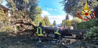 Maltempo: in Lombardia 250 gli interventi dei Vigili del Fuoco