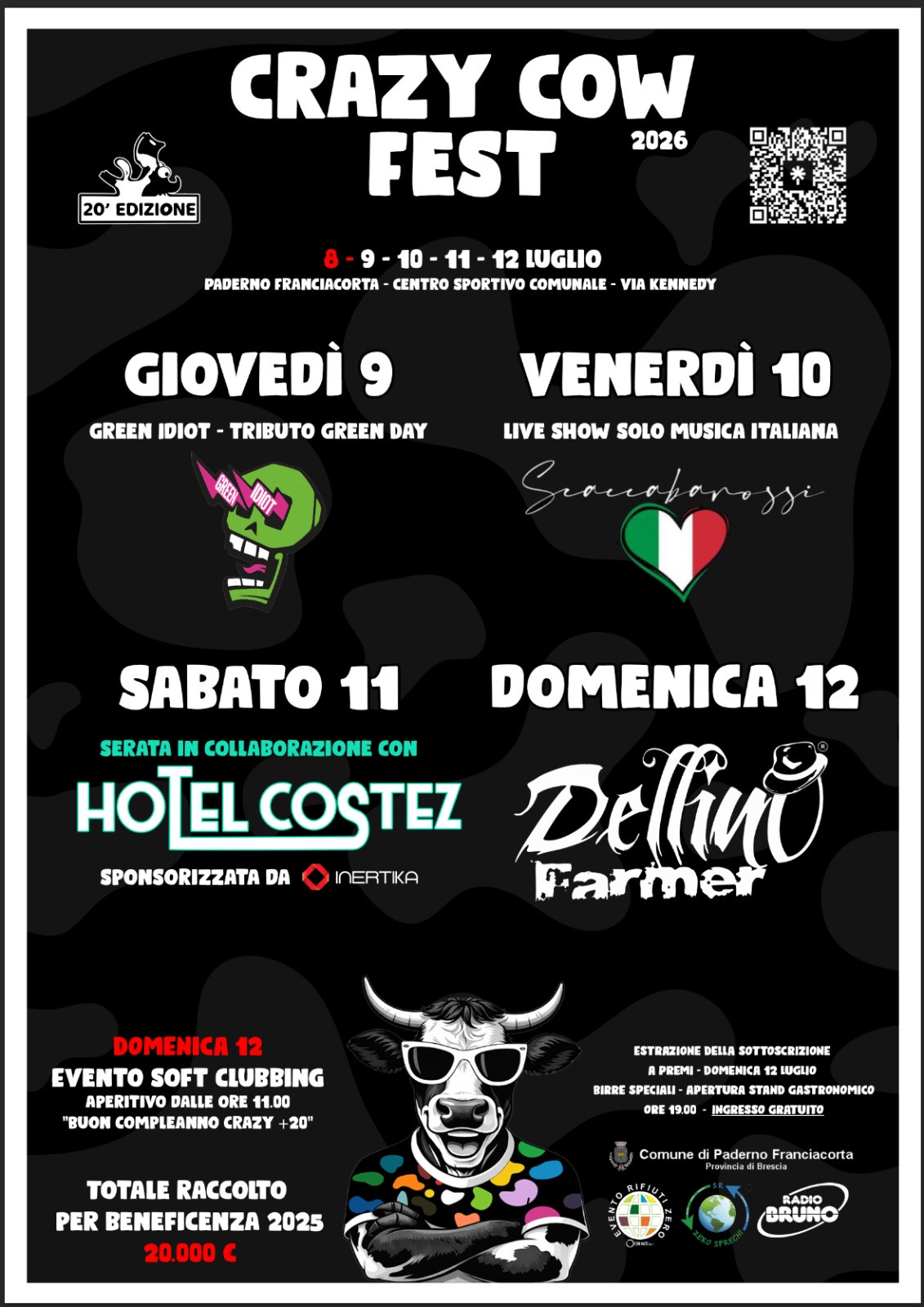 Crazy Cow Fest 2026: cinque giorni di festa, musica e divertimento a Paderno Franciacorta!