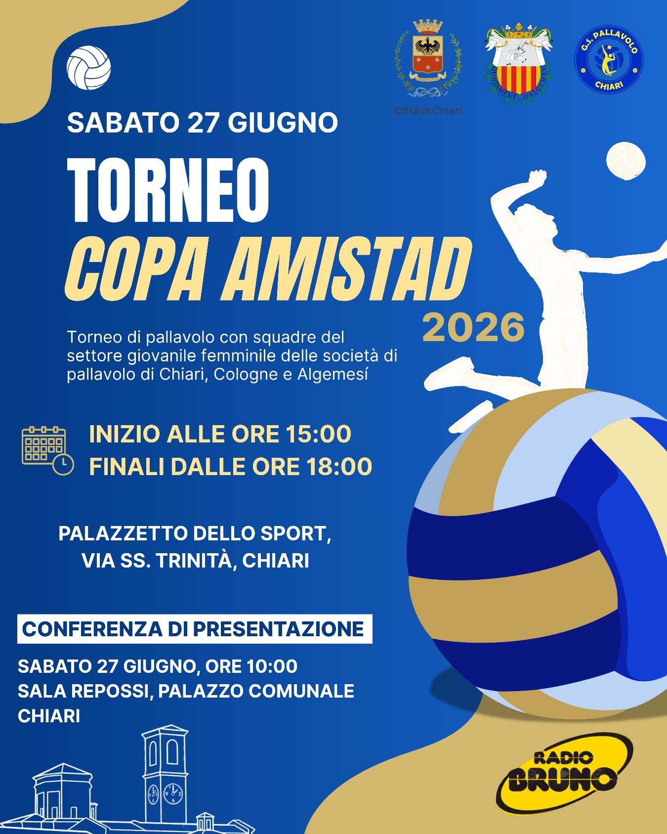 Coppa Amistad 2026: il 27 giugno a Chiari una giornata di sport e amicizia internazionale con il torneo di pallavolo giovanile femminile