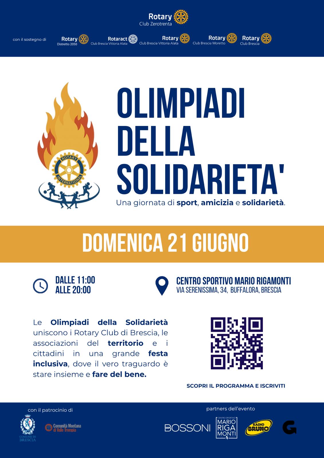 Domenica 21 giugno arrivano le Olimpiadi della solidarietà