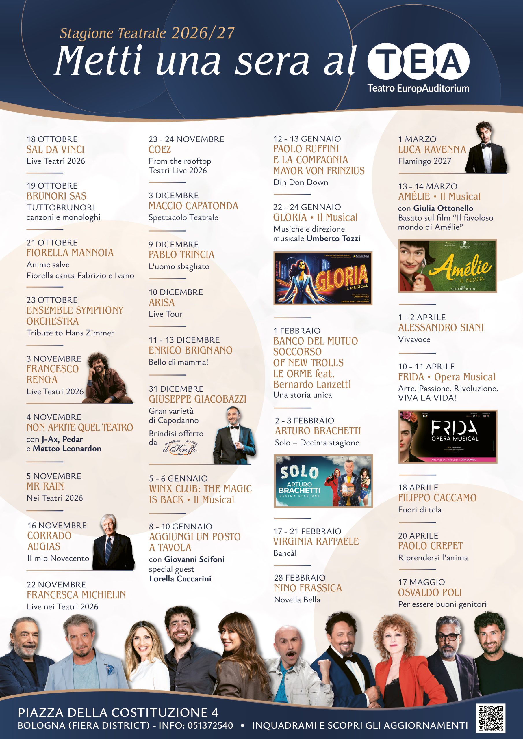 TEA - Teatro EuropAuditorium - Stagione teatrale 2026/27
