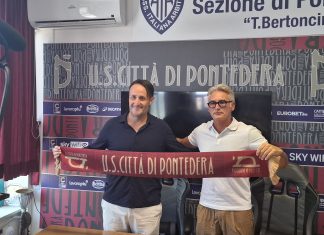 Il Pontedera annuncia il nuovo corso: presentati il tecnico Mascara e il ds Quintieri