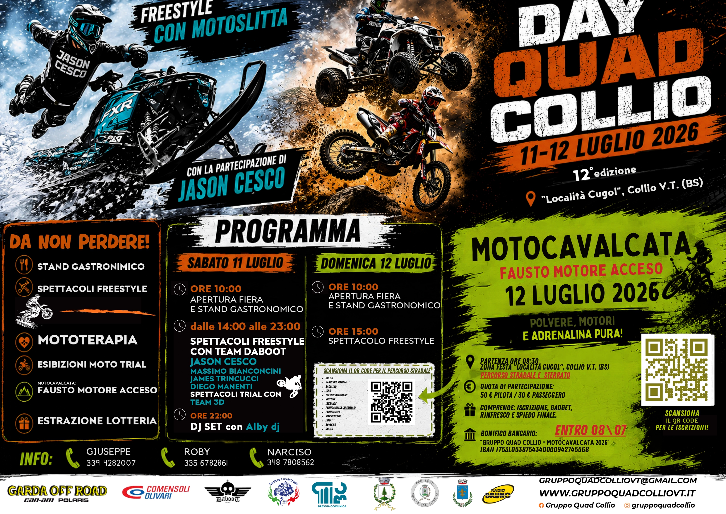 DAY QUAD COLLIO 2026: due giorni di spettacolo tra motori, freestyle e adrenalina in Val Trompia