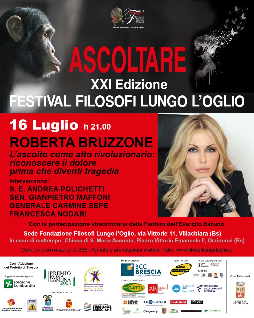 Filosofi lungo l’Oglio, Roberta Bruzzone apre il confronto sul valore dell’ascolto