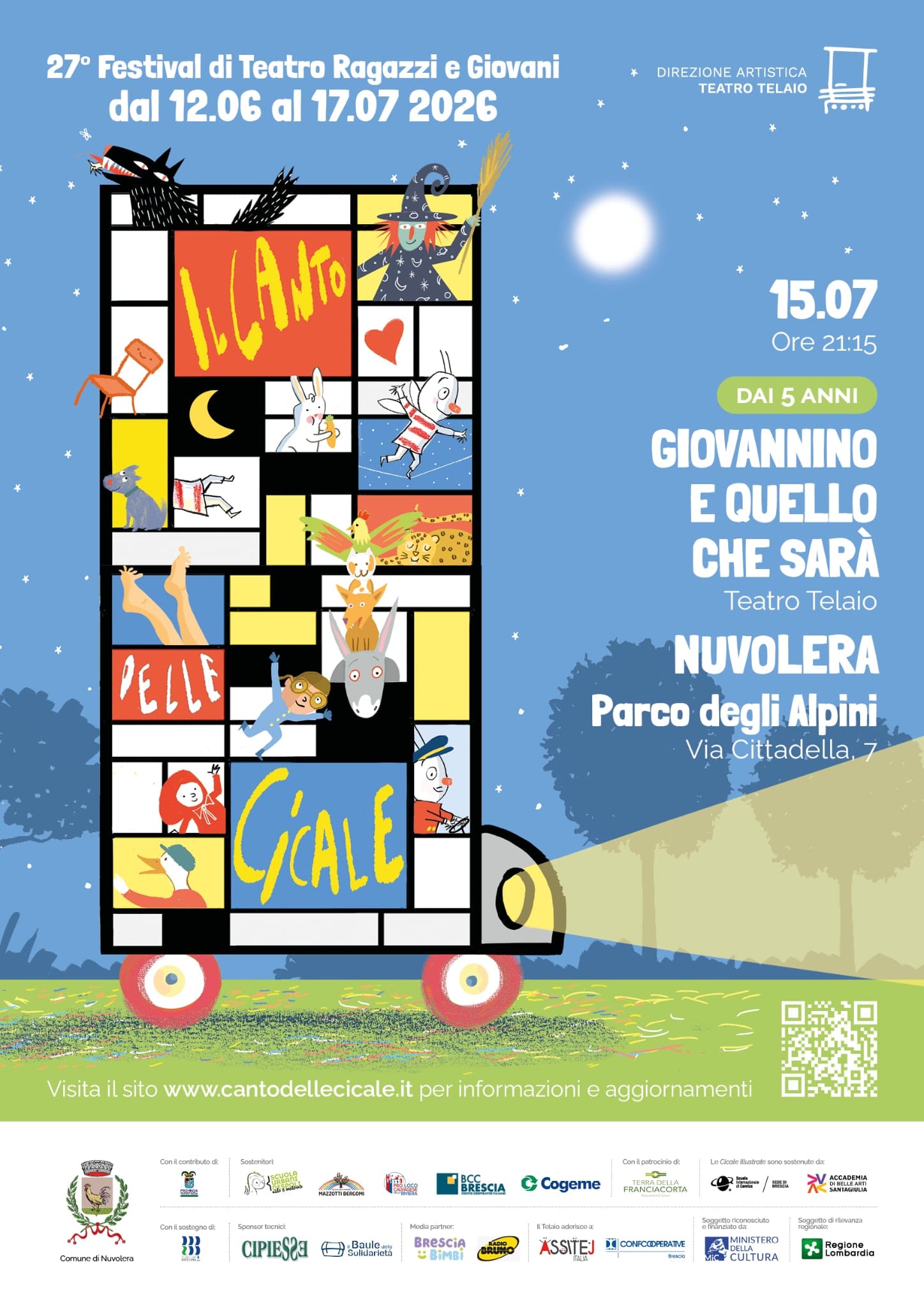 Nuvolera, il Festival “Il Canto delle Cicale” porta al Parco degli Alpini lo spettacolo “Giovannino e quello che sarà”