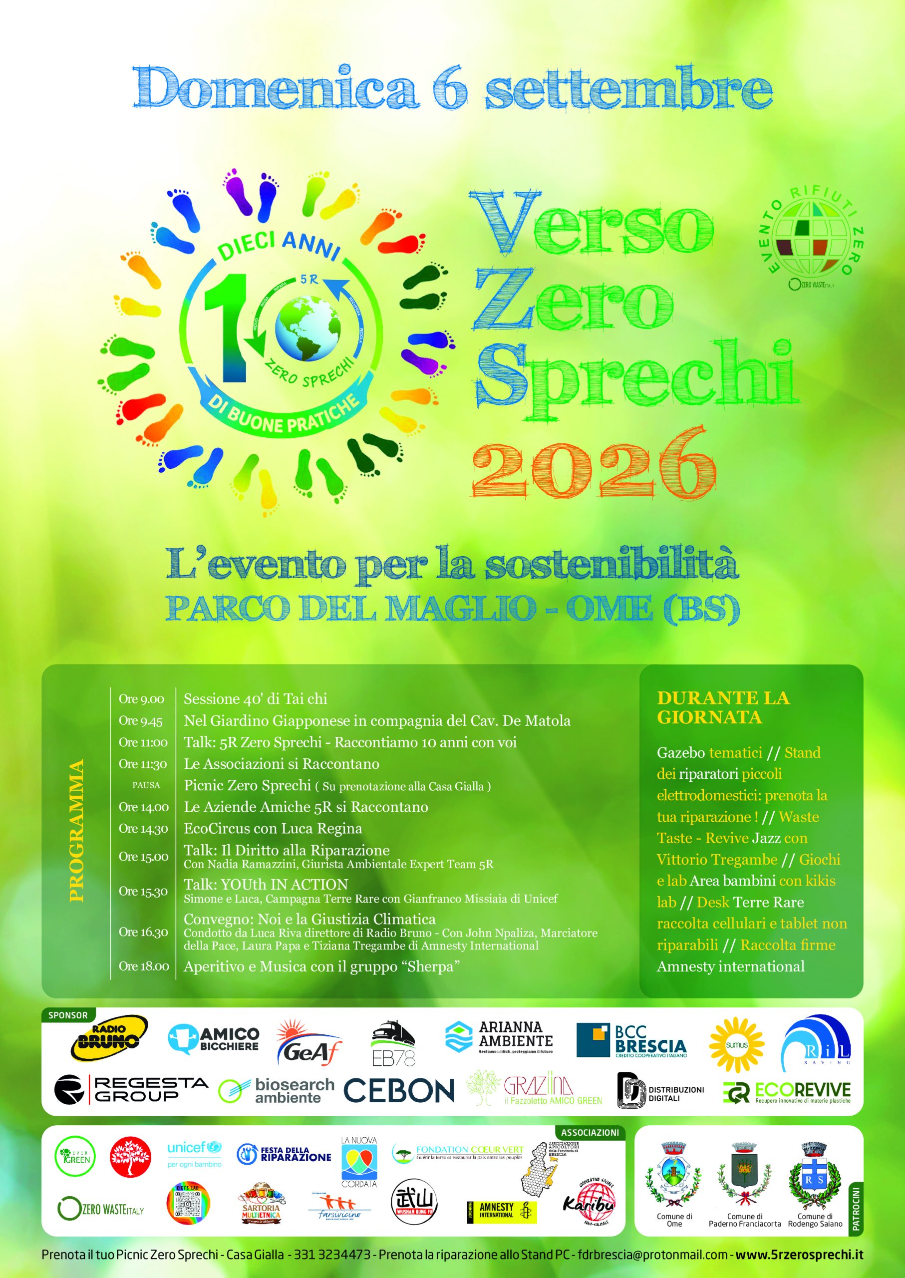 5R Zero Sprechi festeggia 10 anni: a Ome una giornata dedicata alla sostenibilità e alla comunità