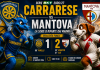 Carrarese-Mantova 1-2, gli azzurri pagano inesperienza ed episodi: Reale e Parlanti le note positive