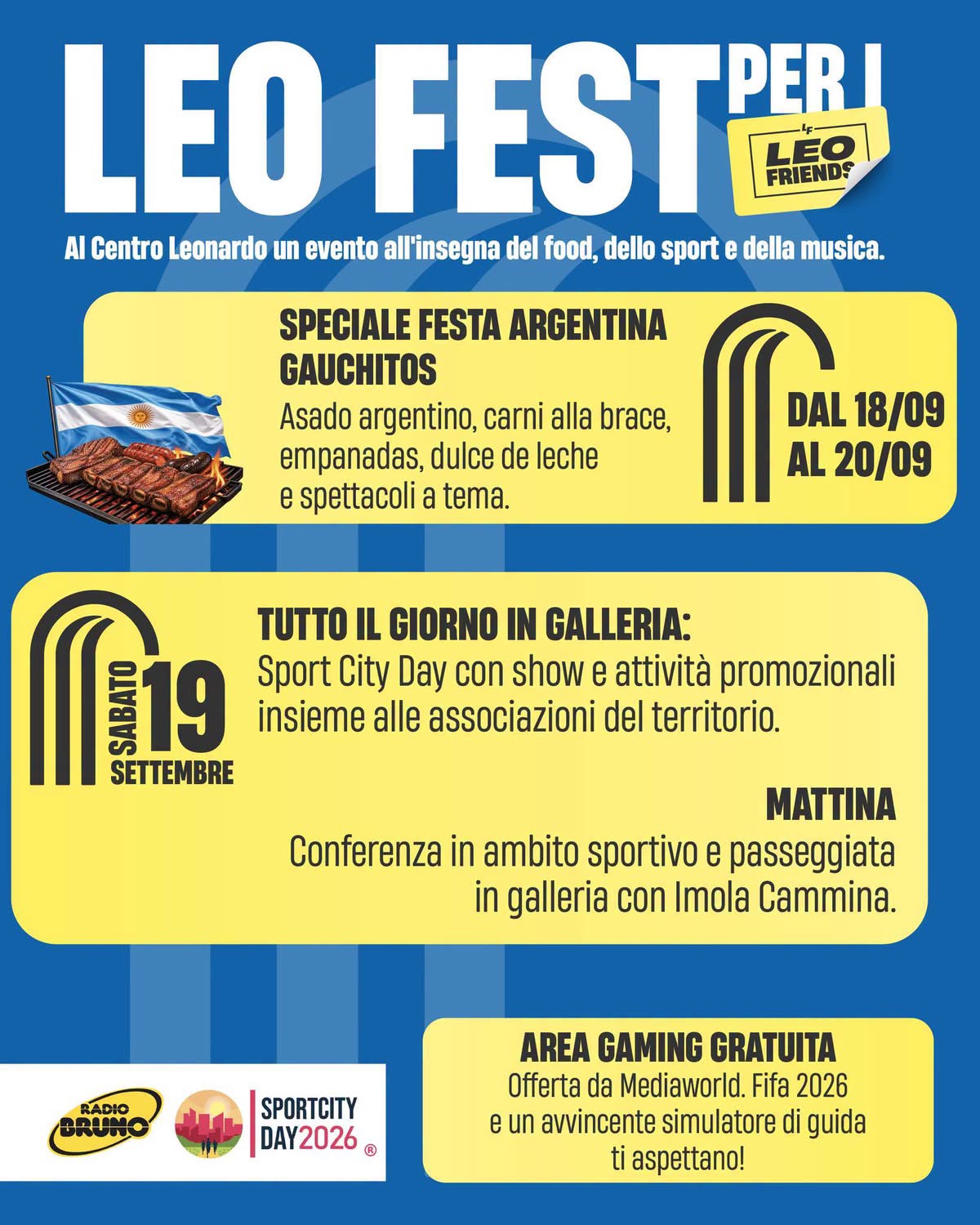 Leo Fest: tre giorni di food, sport e musica al Centro Leonardo di Imola (Bo)