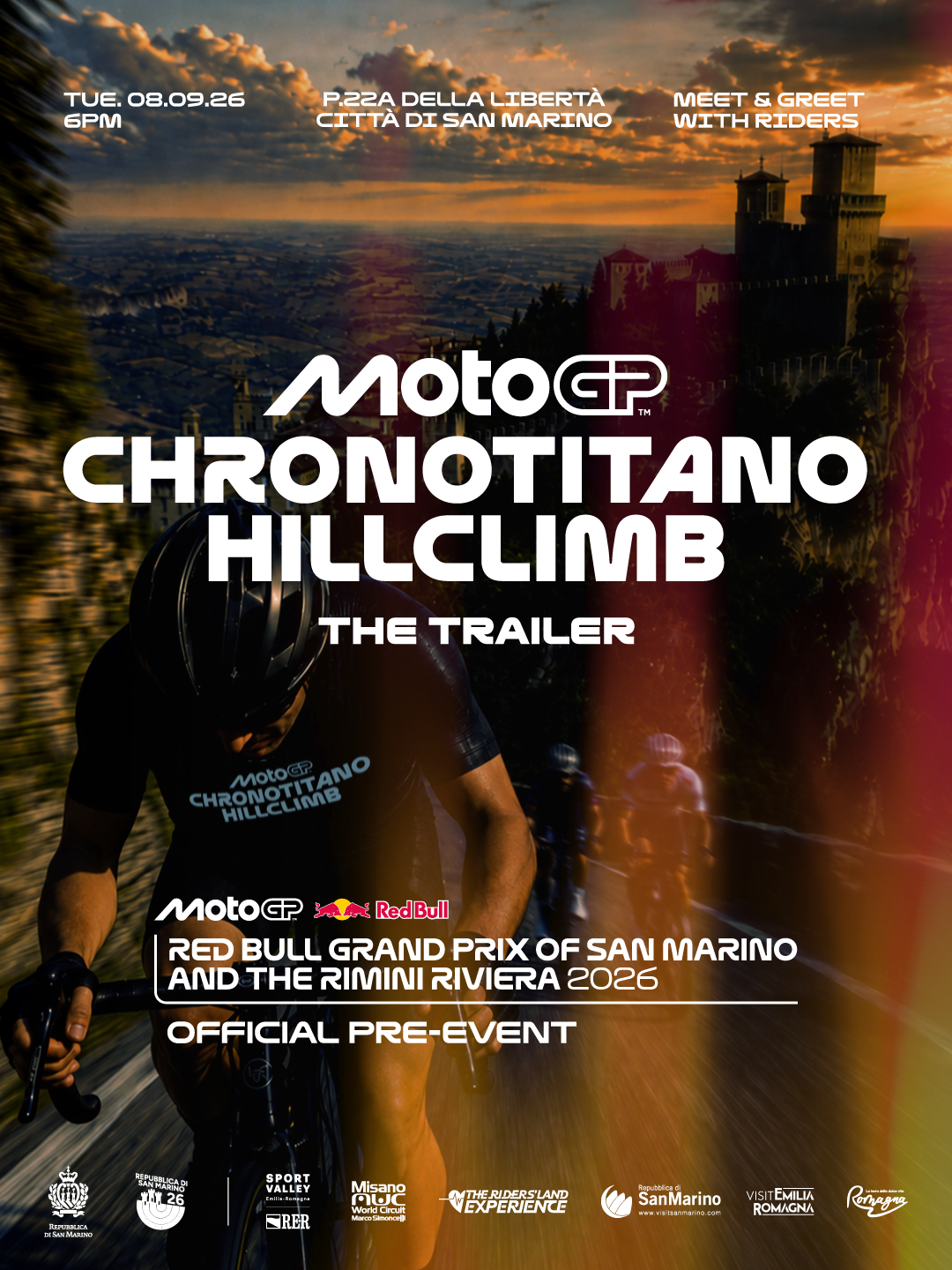 CronoTitano Hill Climb - The Trailer: il Gran Premio Red Bull di San Marino e della Riviera di Rimini parte dal Titano