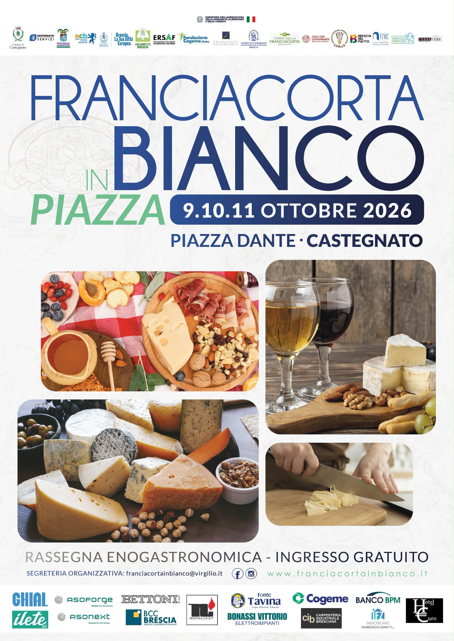 Dal 9 all’11 ottobre torna in Piazza Dante a Castegnato  Franciacorta in Bianco
