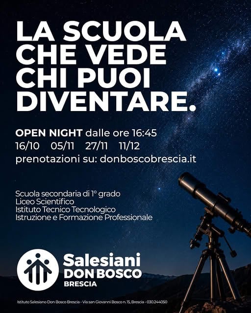 Don Bosco Brescia apre le porte: al via le Open Night per scoprire l’offerta formativa